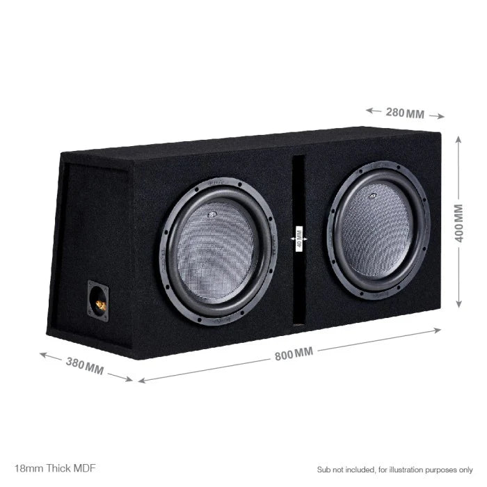 In Phase BX212PL Double 12" Ported Subwoofer Enclosure BOX ONLY