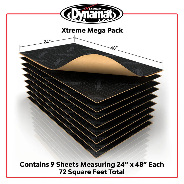 Dynamat Xtreme Mega Pak DYN10465 Larger Size Bulk Pack 9 Sheets