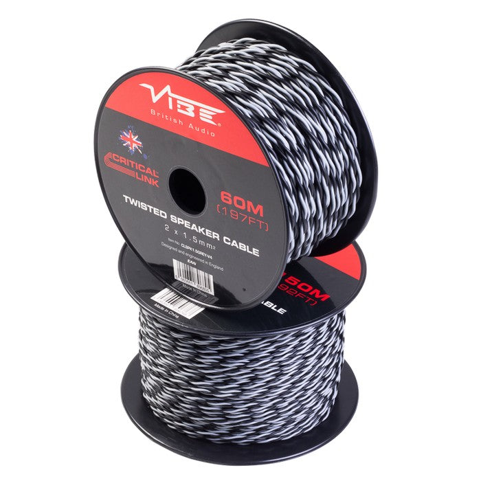 CLSPK1.5GREY-V4 Critical Link 60m Grey Twisted Speaker Cable