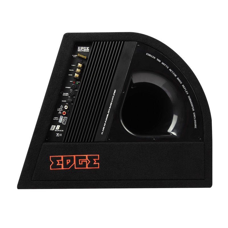 Edge 12" subwoofer with ED7200 amp loaded into the enclosure 900 watts