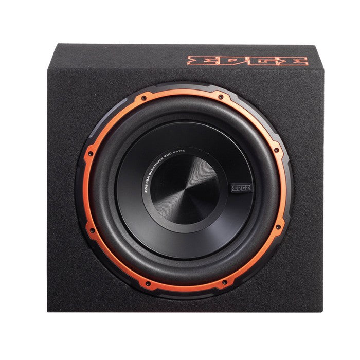 Edge 12" subwoofer with ED7200 amp loaded into the enclosure 900 watts