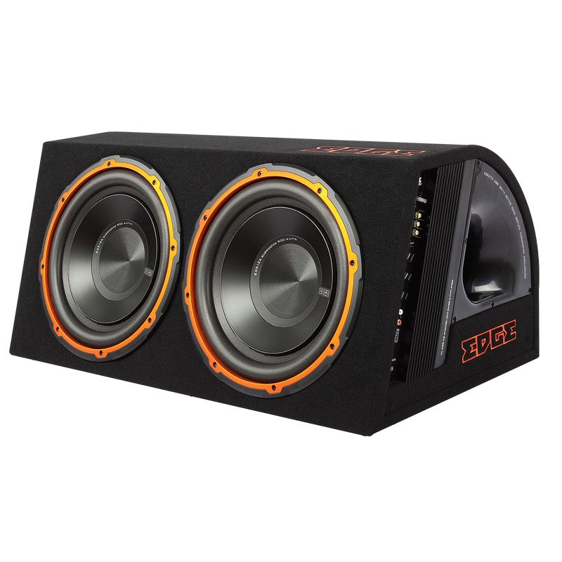 Edge Car Audio EDB12TA Twin 12 Inch Active Bass Enclosure with built in amplifier