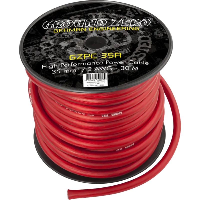 35 mm high quality CCA 2awg power wire – red ((( Price Per Meter ONLY )))