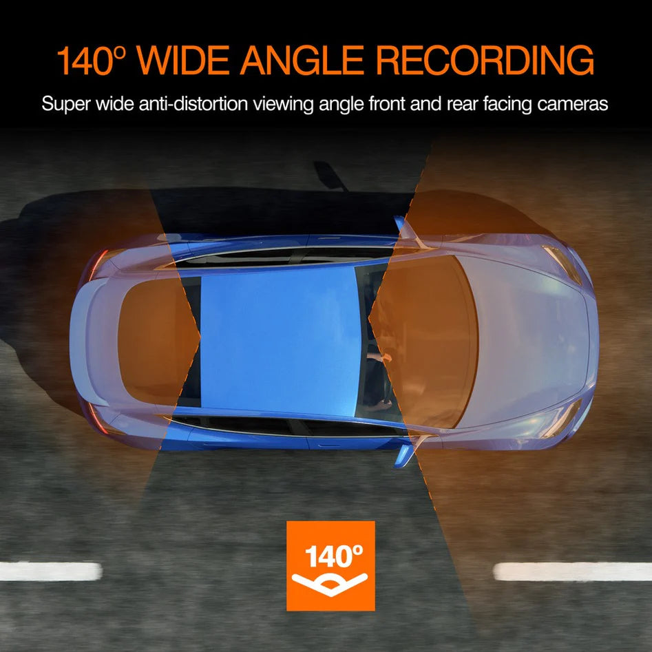 Road Angel Halo Pro Front and Rear Dashcam with Winter and Parking Mode 32gb SD card + Wiring kit