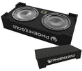 Phoenix Gold ZX210PBS Dual 10" 2Ohm Passive Radiator Box Down Firing