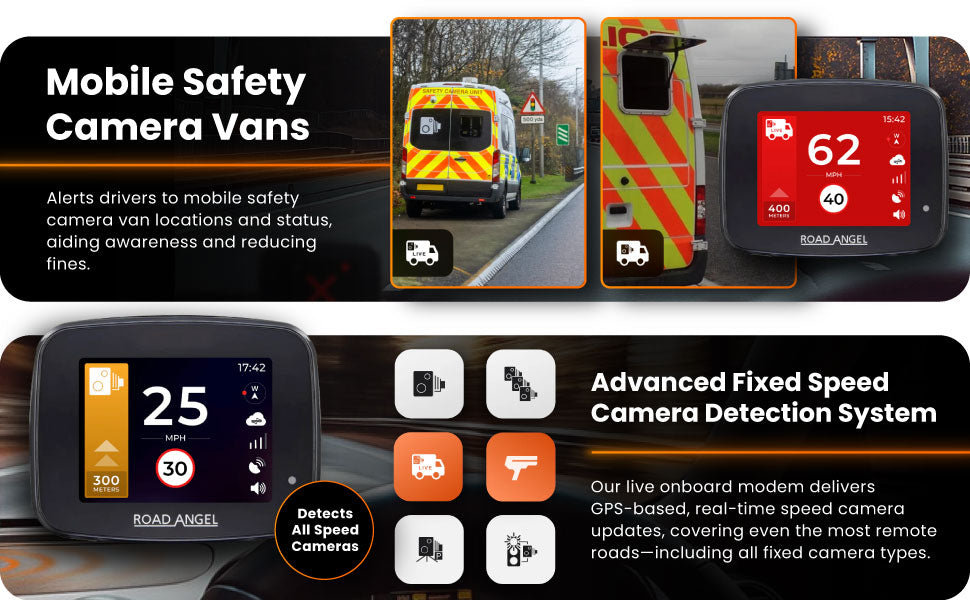 Road Angel Pure One Speed Camera Detector With Speed Awareness