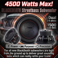 BD12D2-V4 BlackDeath 12 Inch 1500W RMS Street Bass Subwoofer