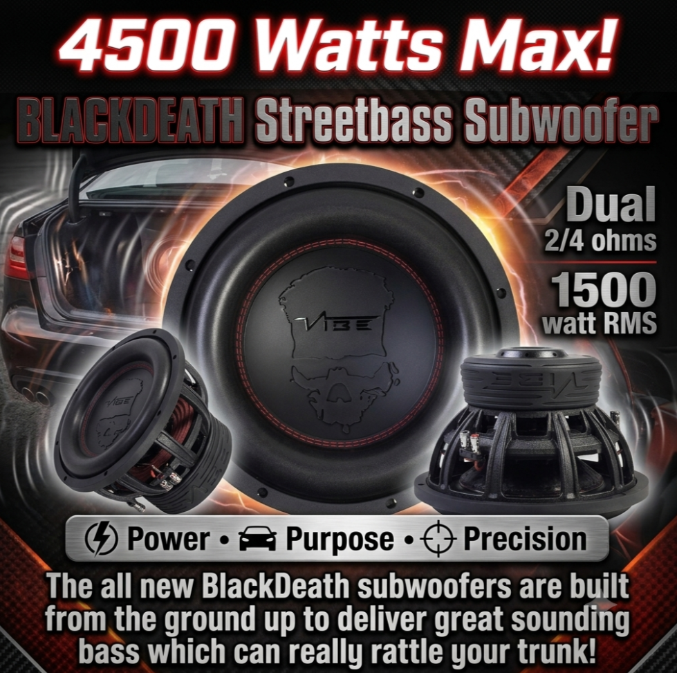 BD12D2-V4 BlackDeath 12 Inch 1500W RMS Street Bass Subwoofer