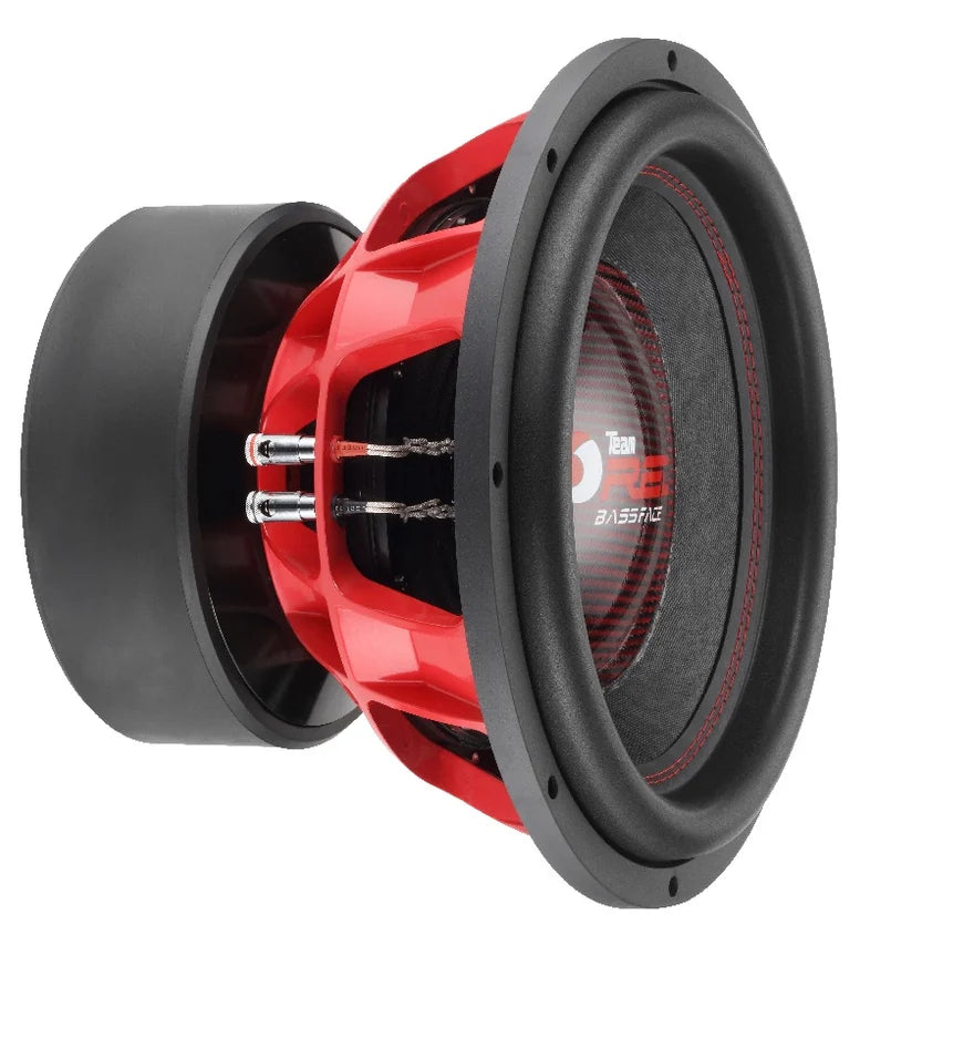 BASSFACE Team RED12/1 12 inch 30cm 2x1Ohm DVC Wide Excursion Competition Subwoofer 3500W RMS